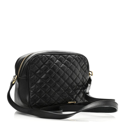 Dolce & Gabbana Lambskin Quilted Applique Camera Bag Black 3 of 10