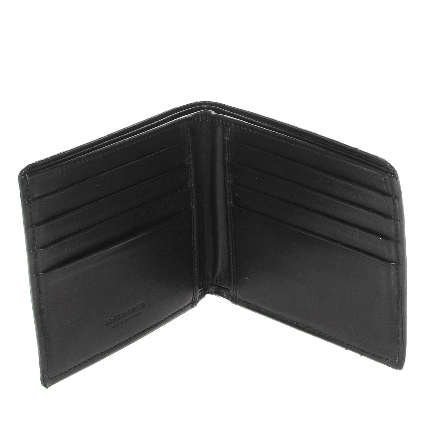 Bottega Veneta Intrecciato VN Mens Bi-Fold Wallet Nero Black 5 of 8
