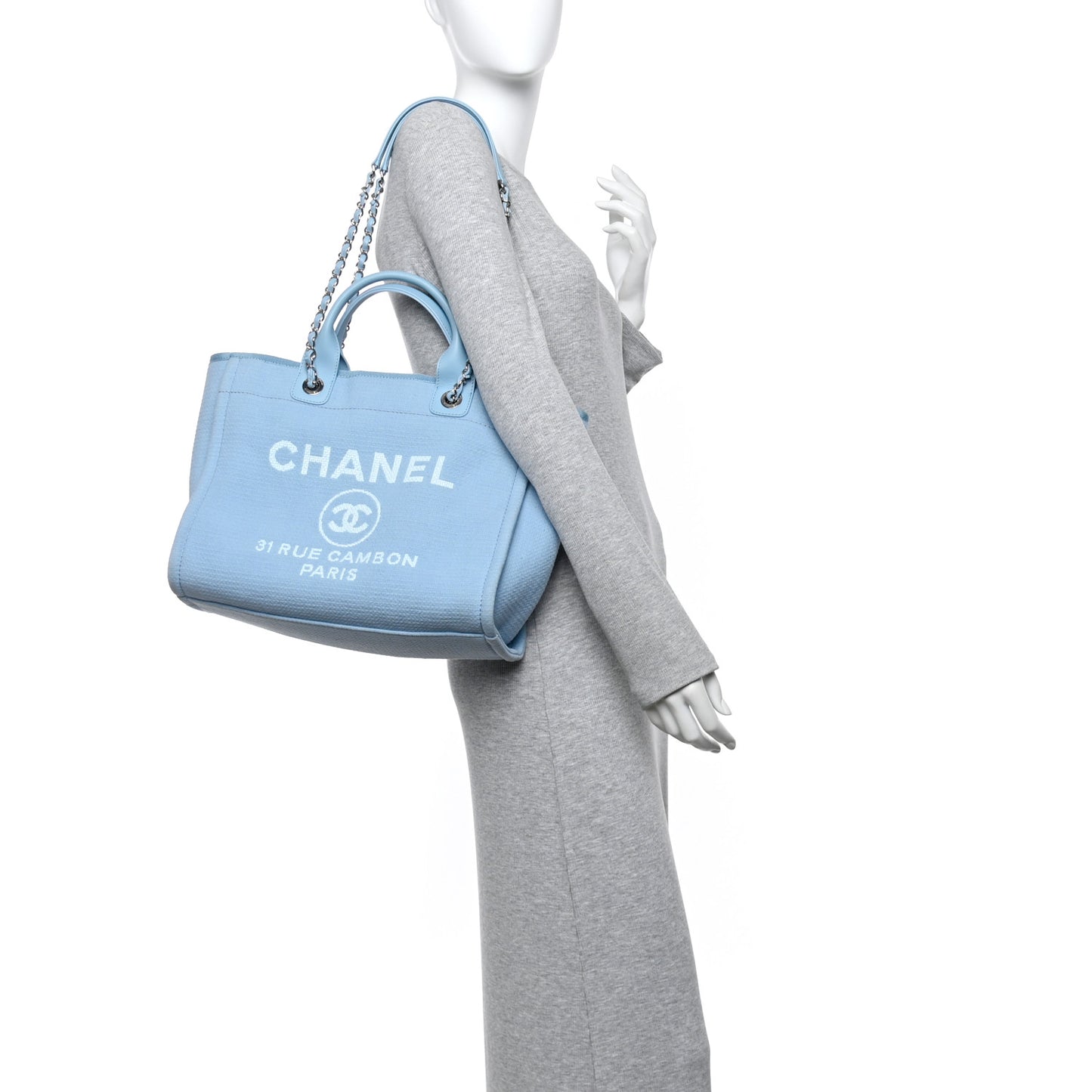 Mixed Fibers Small Deauville Tote Light Blue