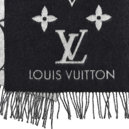 Louis Vuitton Cashmere Monogram Reykjavik Scarf Black 4 of 5