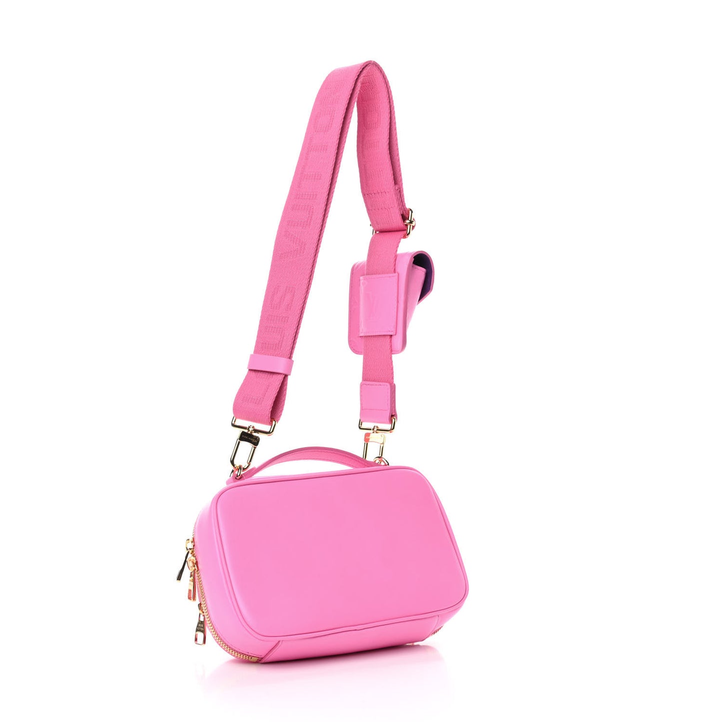 Calfskin Embossed Monogram Vuittamins Utility Crossbody Rose Violet