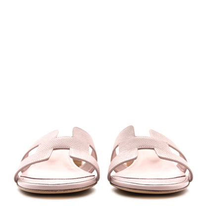 Hermes Epsom Oasis Sandals 36.5 Rose Porcelaine 2 of 8