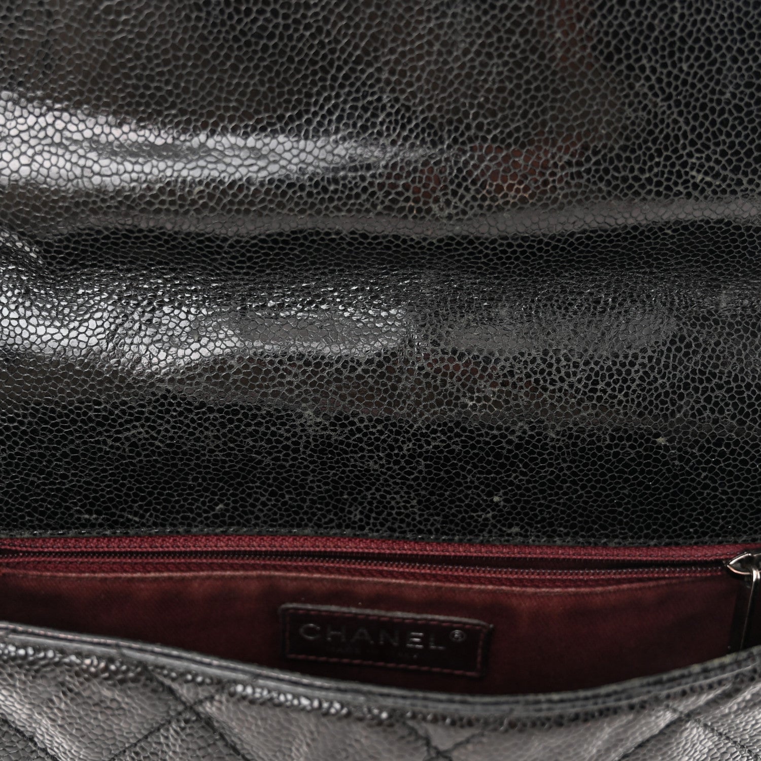 Chanel Crumpled Grained Calfskin Medium CC Crave Flap Black 13 of 14
