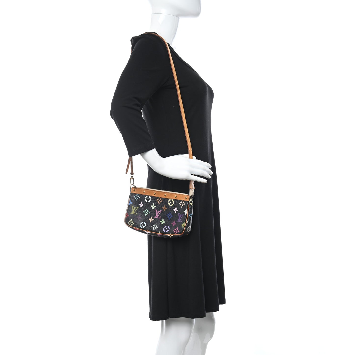 Monogram Multicolor Pochette Accessories Black Long Strap