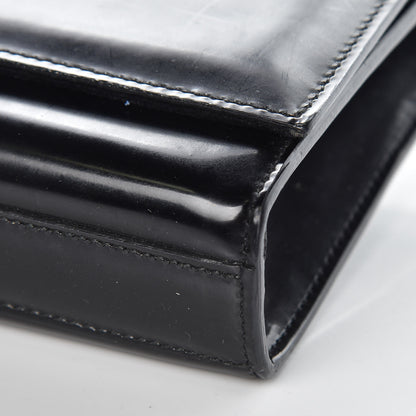 Saint Laurent Patent Cassandre Tassel Clutch Black 9 of 14