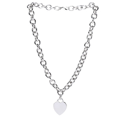 Tiffany Sterling Silver Heart Tag Necklace 3 of 6
