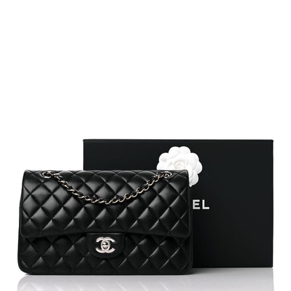 Chanel Lambskin Quilted Medium Double Flap Black 11 of 11