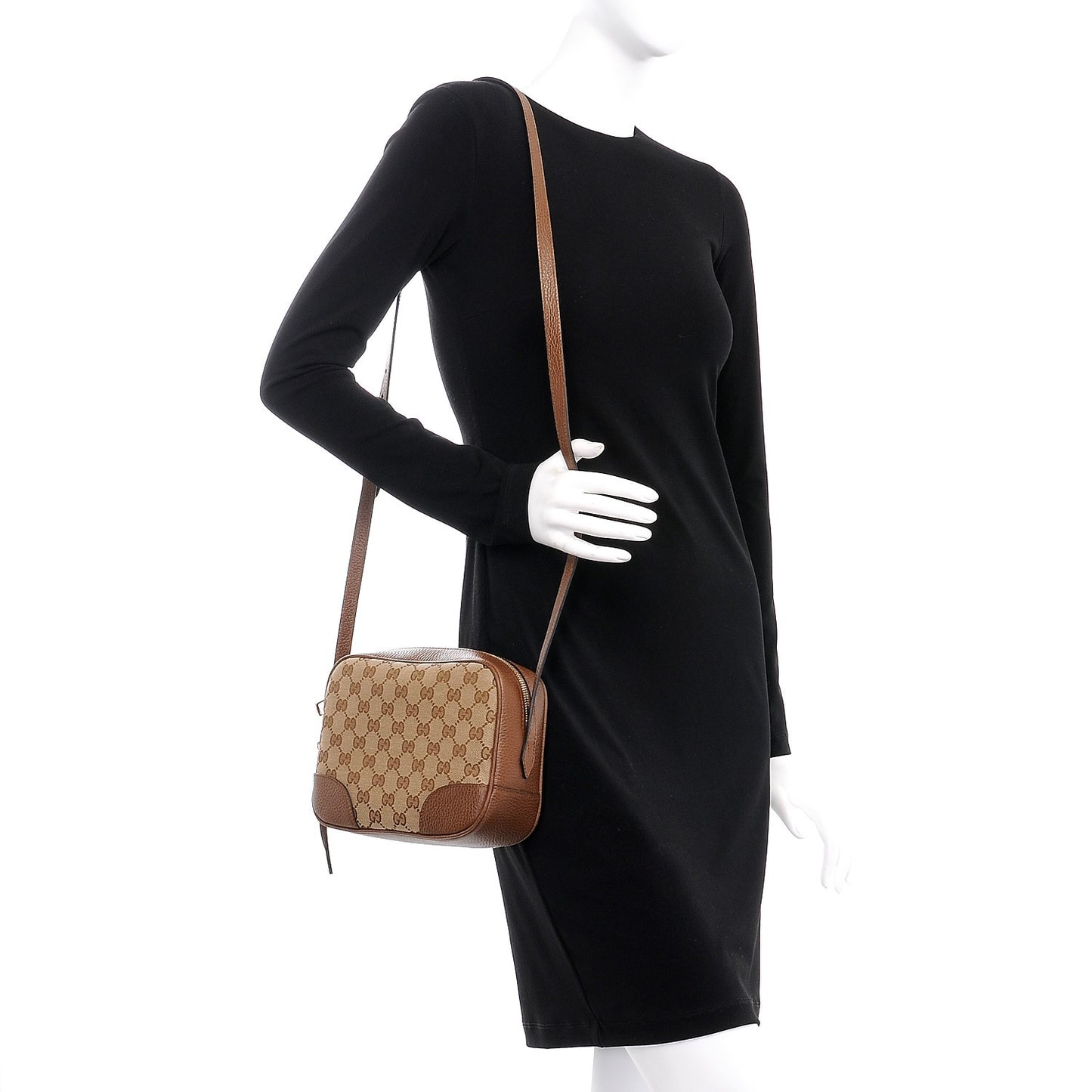 Monogram Mini Bree Messenger Bag Beige Tabacco