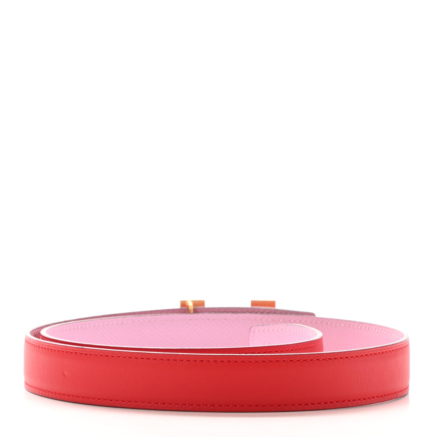 Swift Epsom 24mm Mini Constance H Belt 80 Rouge Tomate Rose Confetti