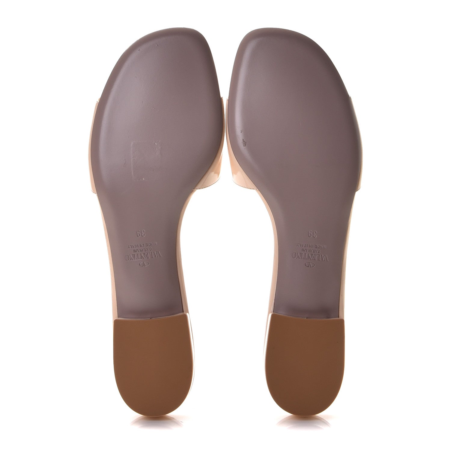 Valentino Garavani Patent VLogo Slides 39 Light Beige 6 of 10