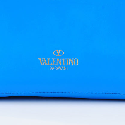 Valentino Garavani Nappa Medium Rockstud Soft Tote Blue Fluo 4 of 8