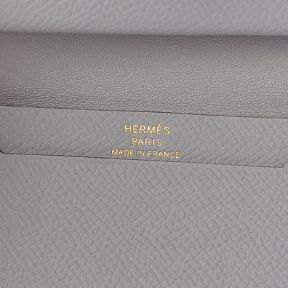 Hermes Epsom Bearn Card Holder Wallet Gris Mouette 7 of 9