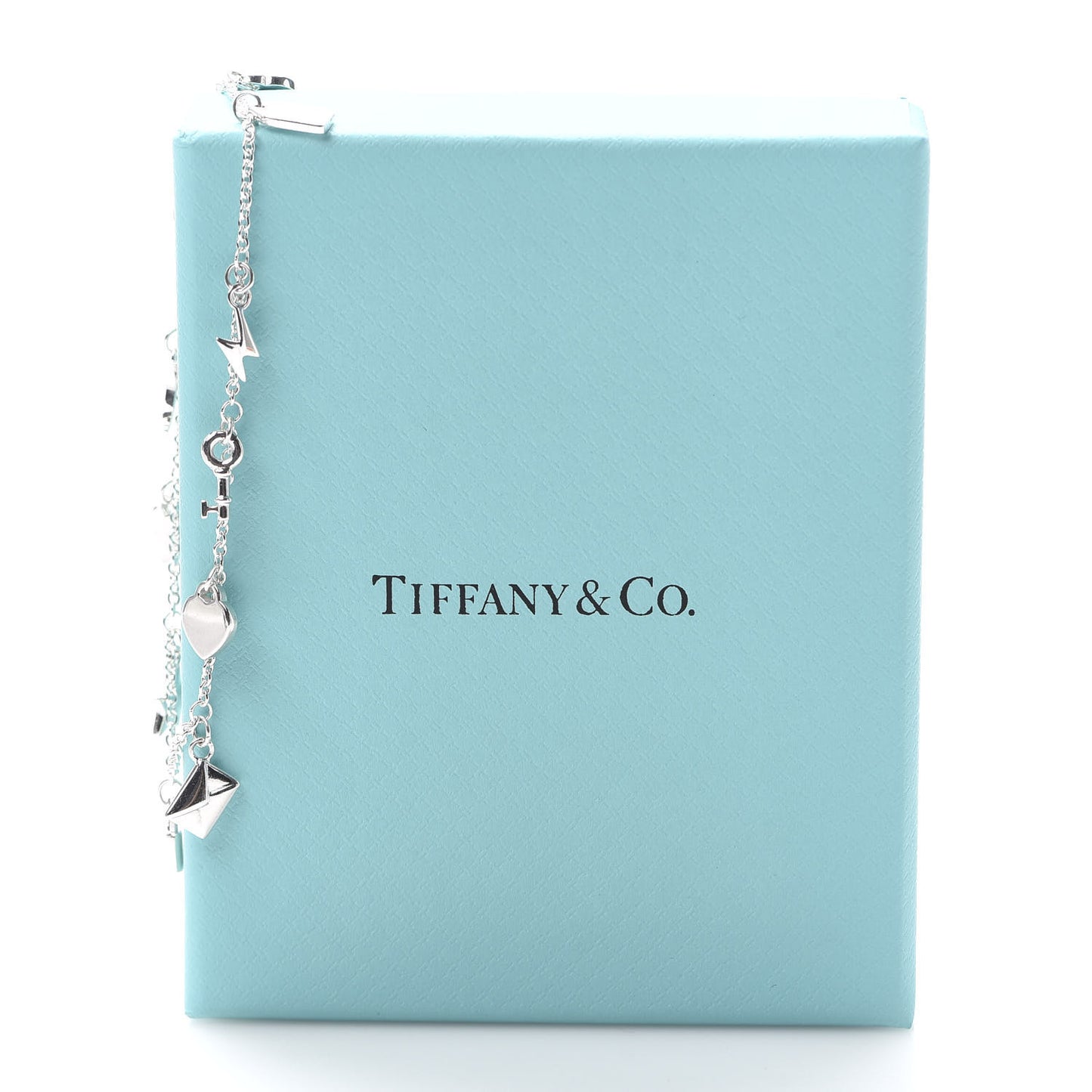 Sterling Silver Enamel Love Notes Charm Bracelet Blue