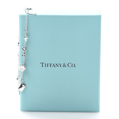 Tiffany Sterling Silver Enamel Love Notes Charm Bracelet Blue 6 of 6