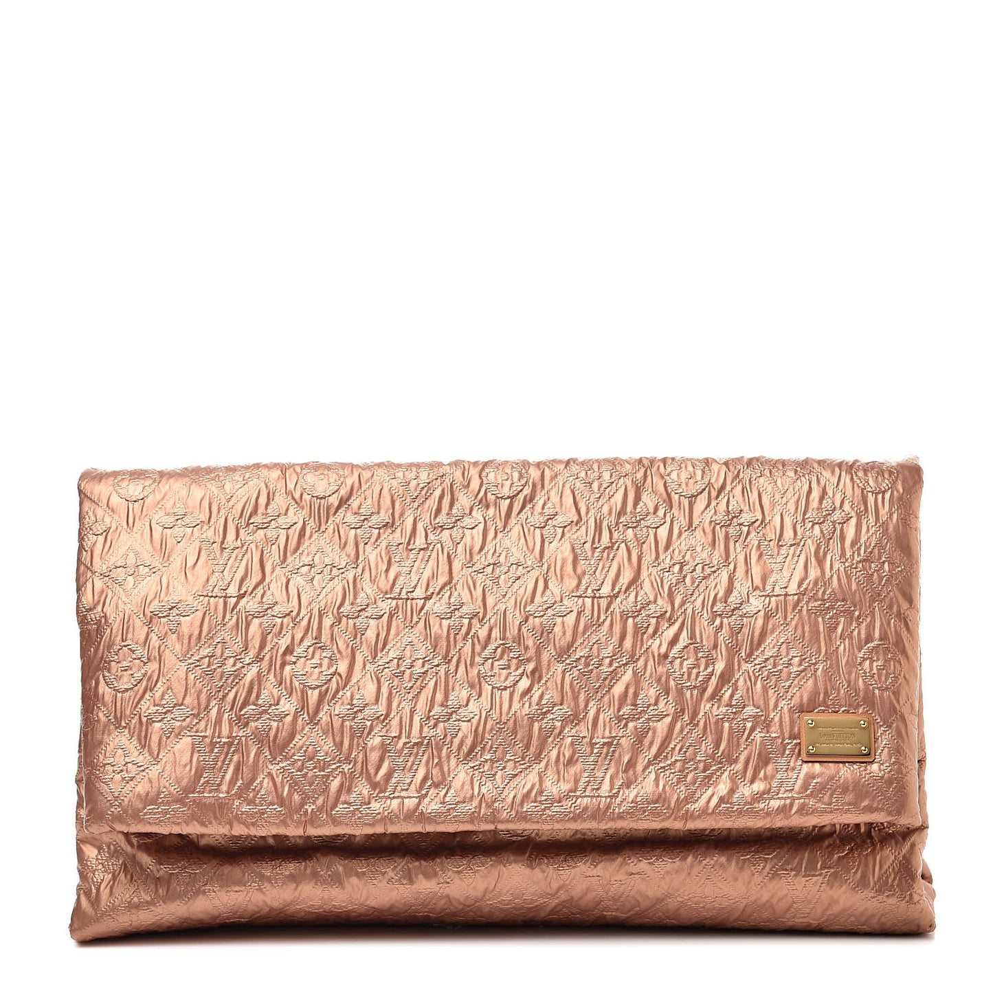 Jacquard Quilted Monogram Limelight Clutch GM Rose Gold