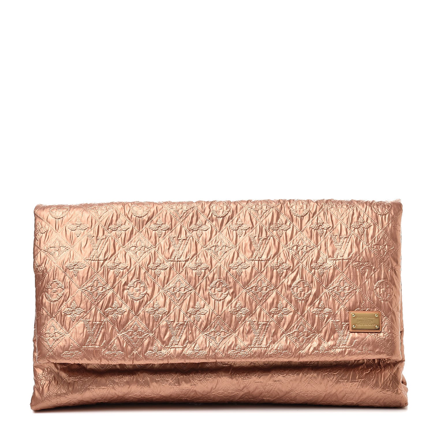 Louis Vuitton Jacquard Quilted Monogram Limelight Clutch GM Rose Gold 1 of 7