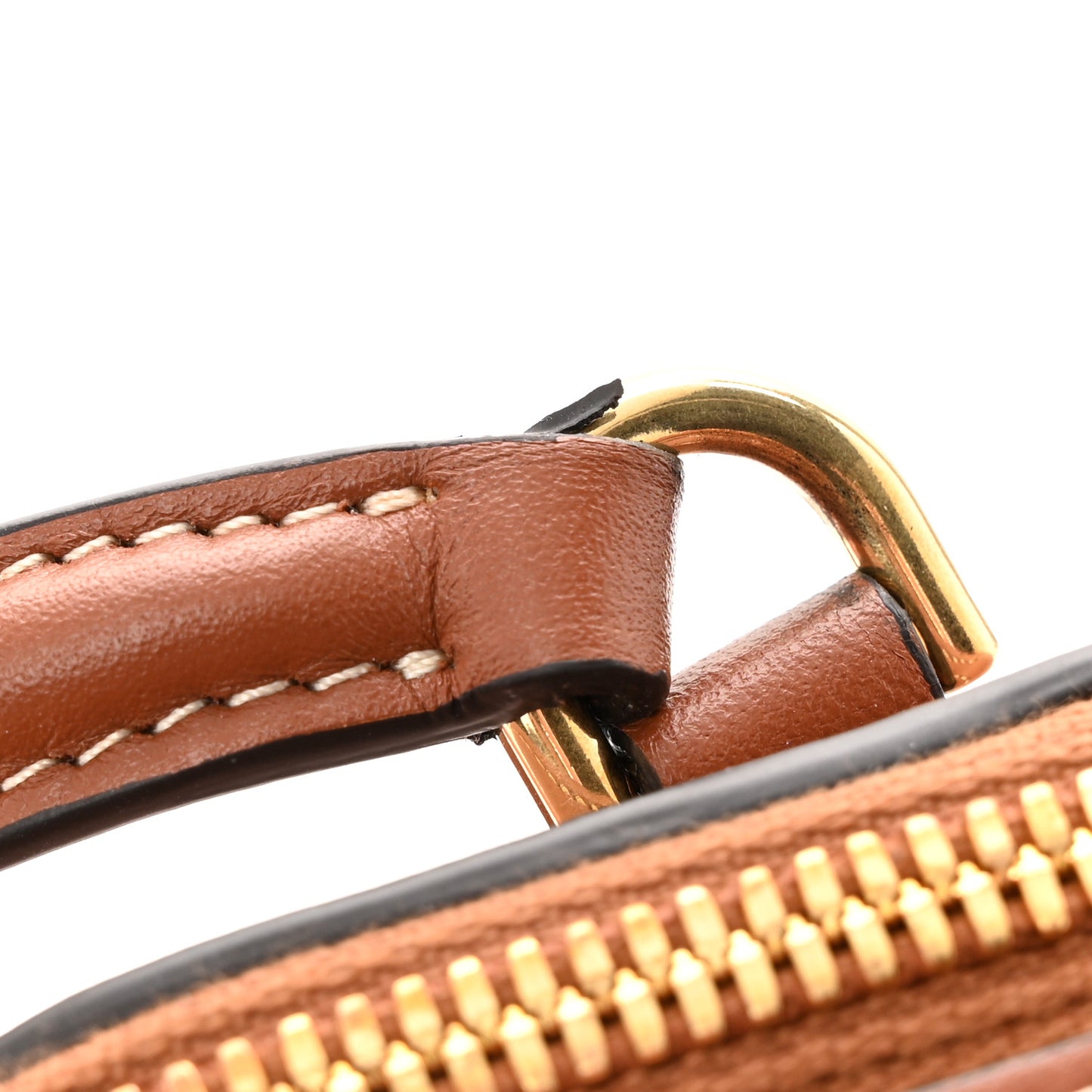 Smooth Calfskin Cuir Triomphe Mini Vanity Case Tan