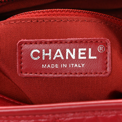 Chanel Aged Calfskin Quilted Small Gabrielle Logo Hobo Red 6 of 11