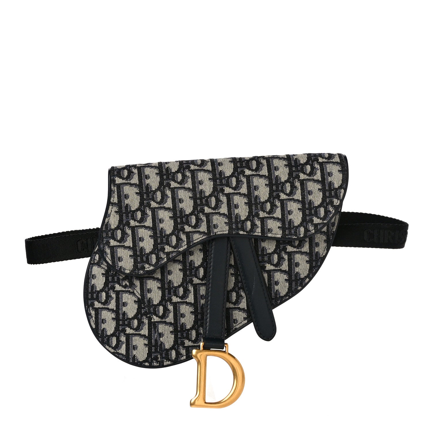 Christian Dior Oblique Saddle Belt Pouch Blue 1 of 11