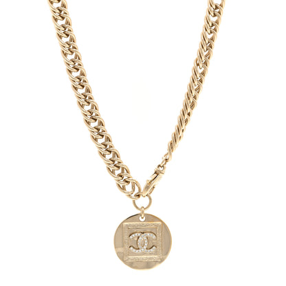 Chanel Crystal CC Chain Charm Choker Gold 1 of 6