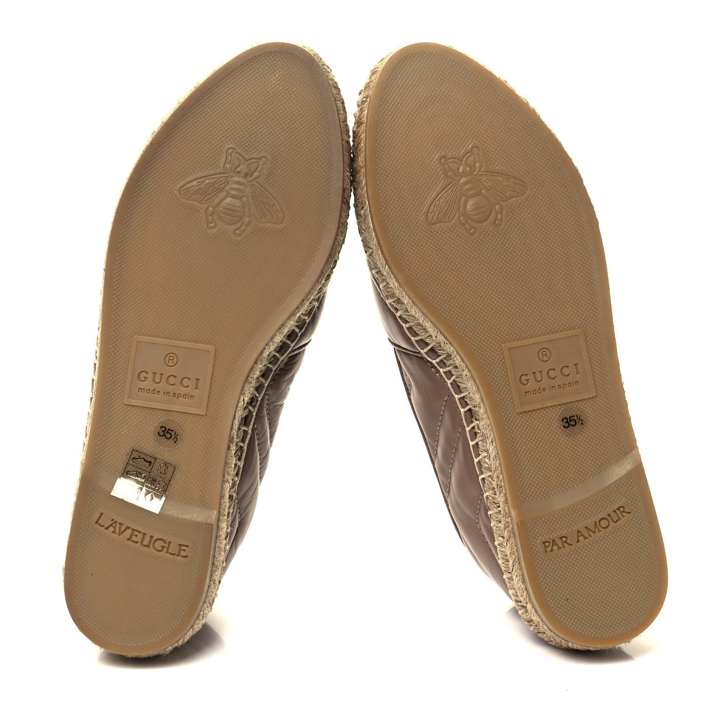 Nappa Matelasse GG Marmont Espadrilles 35.5 Porcelain Rose