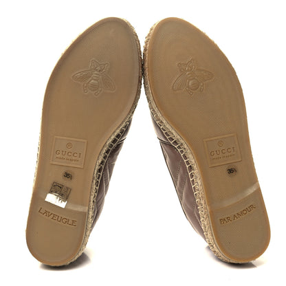 Gucci Nappa Matelasse GG Marmont Espadrilles 35.5 Porcelain Rose 5 of 7
