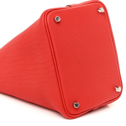 Hermes Taurillon Clemence Picotin Lock 18 PM Rouge De Coeur 8 of 10