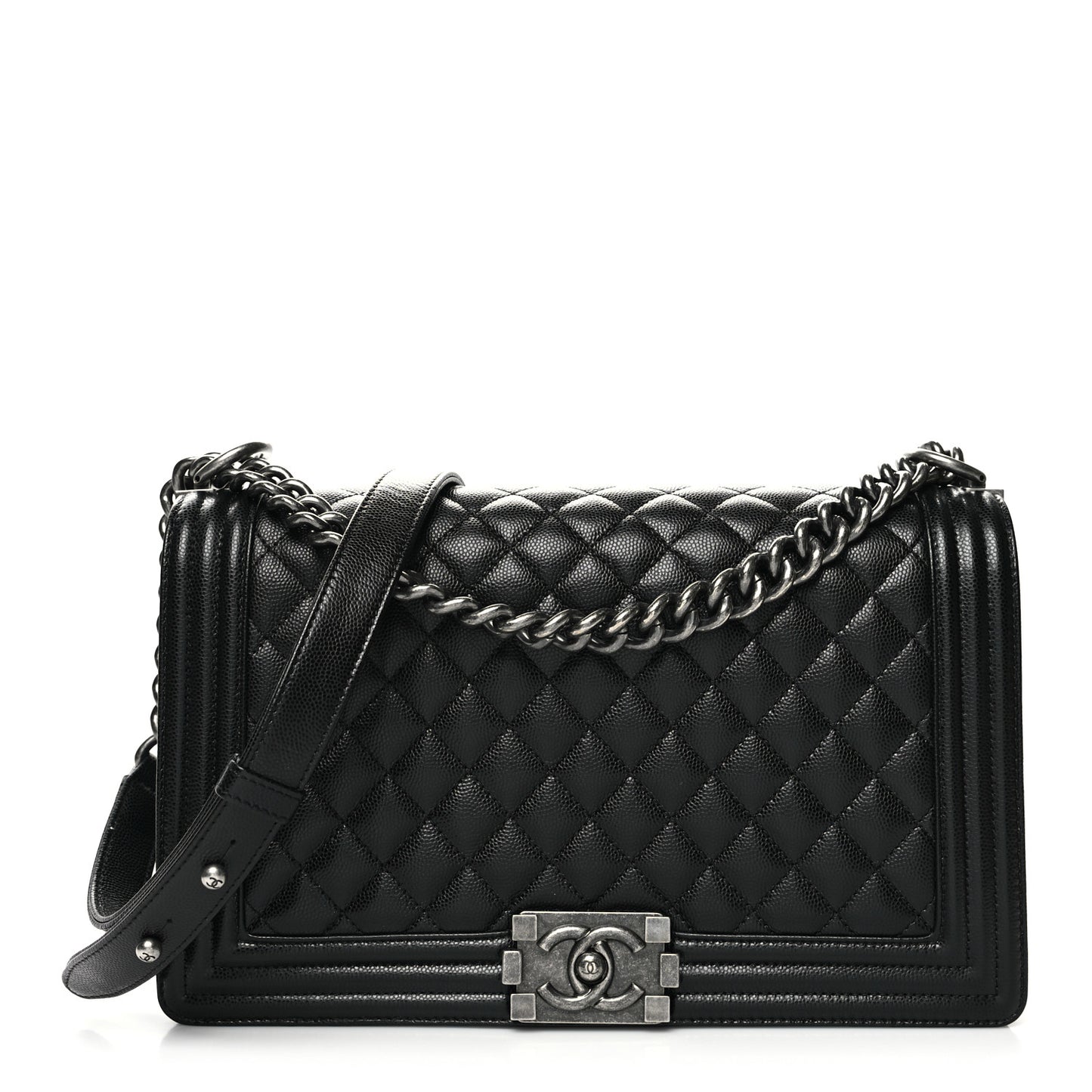 Caviar Quilted New Medium Boy Flap Black
