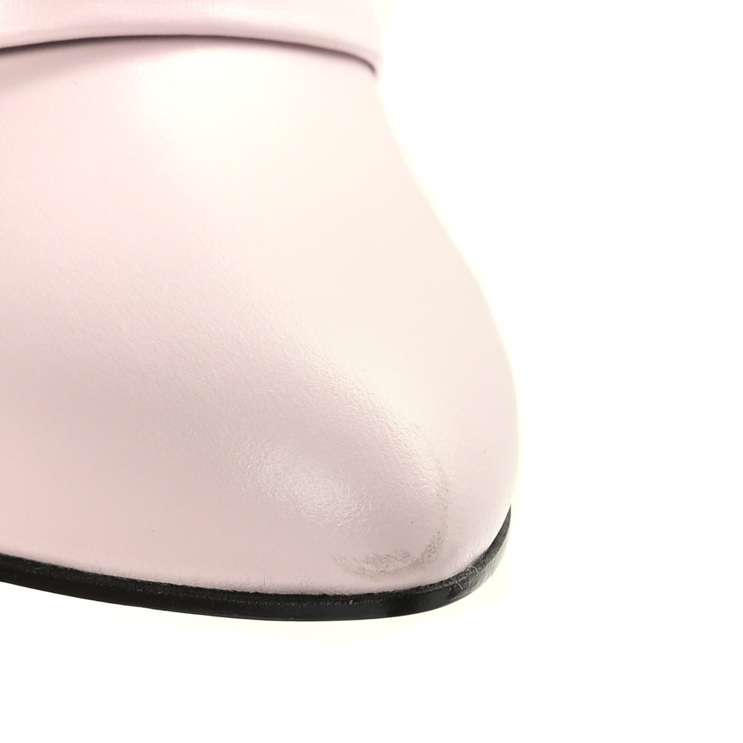 Calfskin Shark Lock Ankle Boots 41 Light Pink