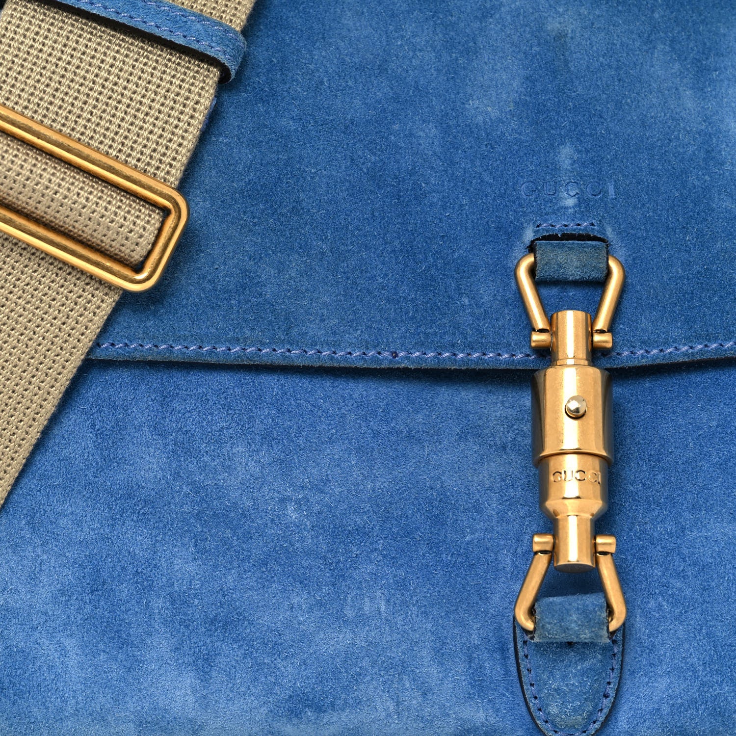 Gucci Soft Suede Small Jackie Shoulder Bag Cerulean Blue 8 of 14