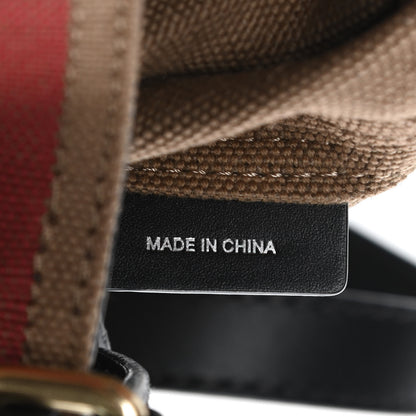 Burberry Canvas Mega Check Mini Ashby Tassel Crossbody Black 7 of 10