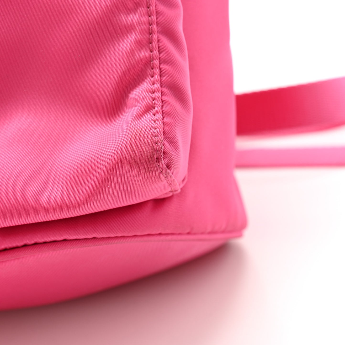 Nylon Vela Double Buckle Backpack Fuxia