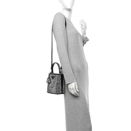 Prada Satin Crystal Small Panier Bucket Bag Metal 2 of 10