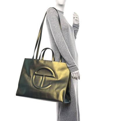 Telfar Vegan Leather Large Shopping Bag Acid 2 of 8