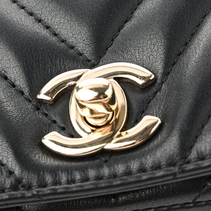 Chanel Calfskin Chevron Quilted Mini Statement Flap Black 11 of 13