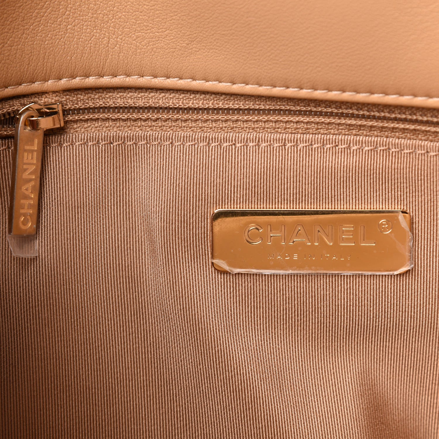 Chanel Lambskin Quilted Maxi 19 Flap Dark Beige 6 of 11