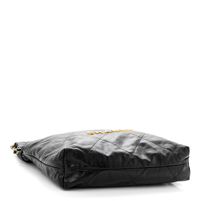 Chanel Shiny Calfskin Quilted Small Chanel 22 Black 5 of 12