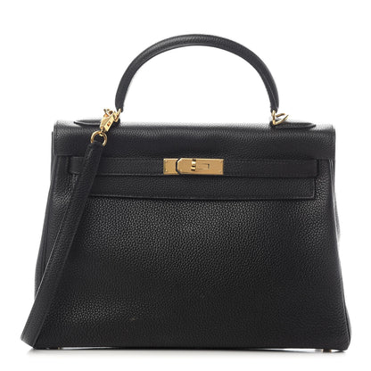 Hermes Taurillon Clemence Kelly Retourne 32 Black 1 of 36