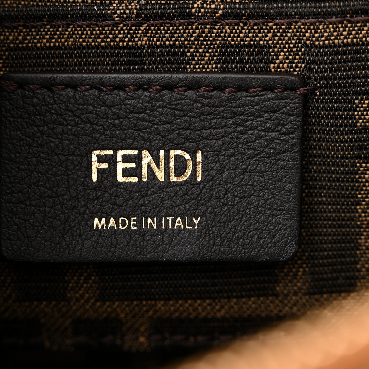 Fendi Vitello King Plexiglass Logo Embossed Mini By The Way Top Handle Boston Bag Caramello 6 of 11