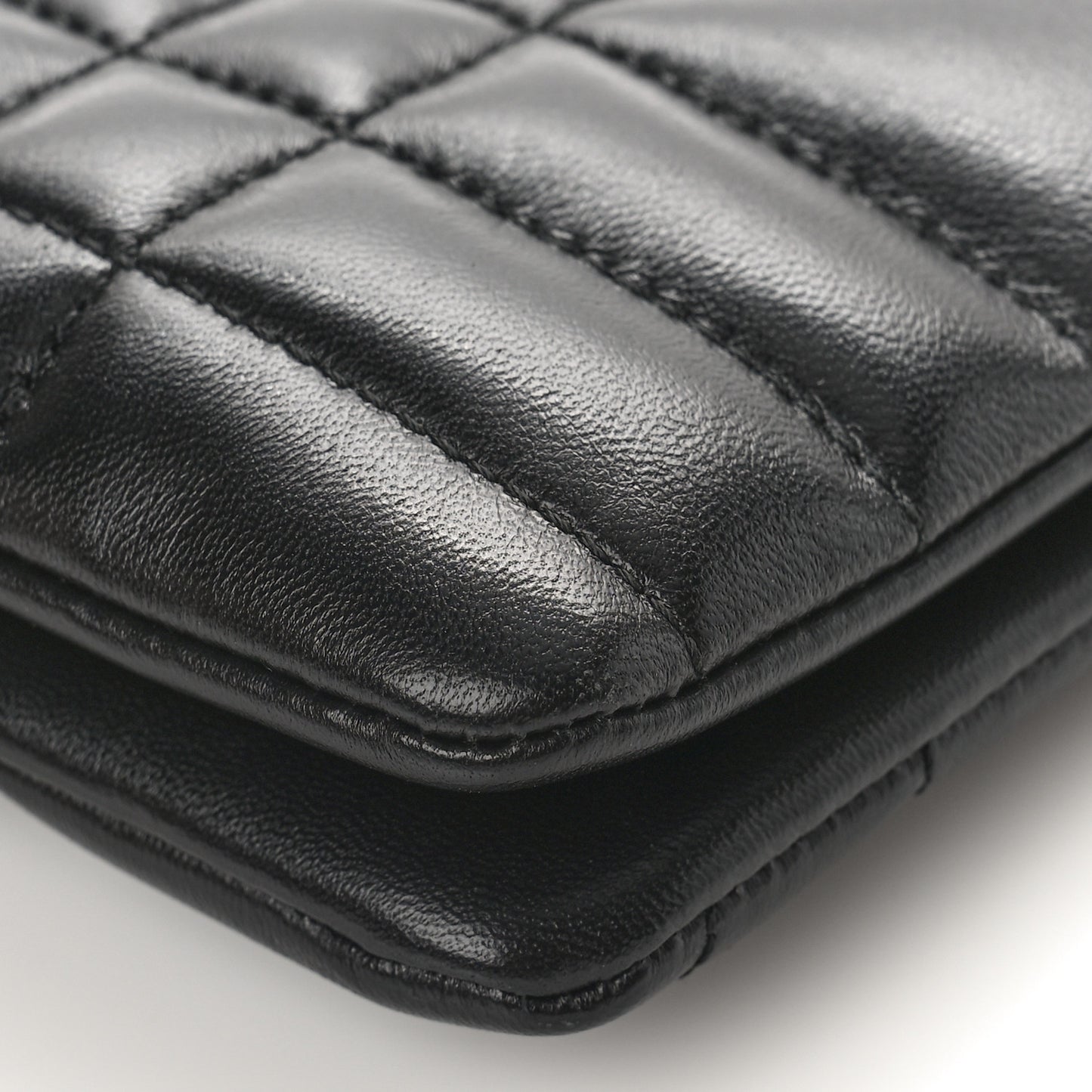 Lambskin Quilted Lola Double Pouch Crossbody Black