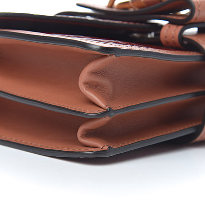 Chloe Calfskin Crocodile Embossed Aby Chain Shoulder Bag Chestnut Brown 8 of 10