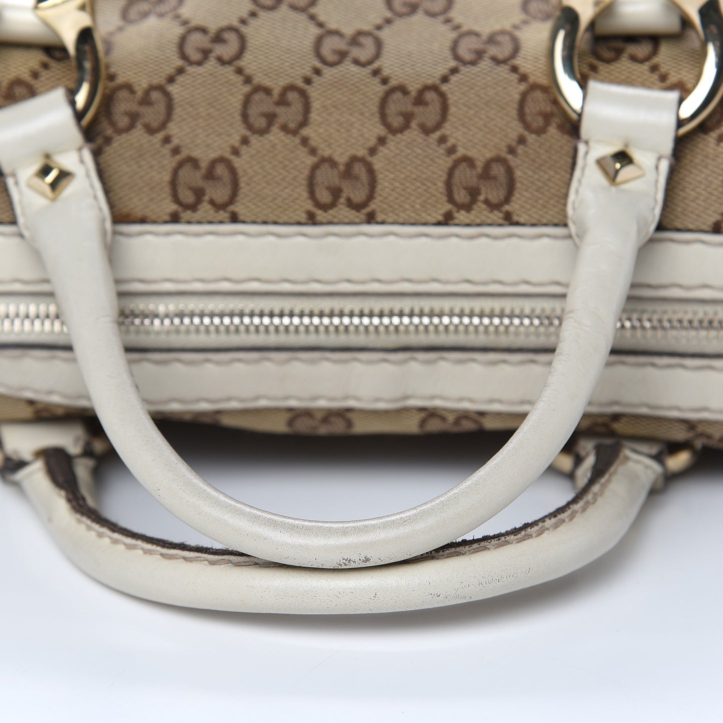 Monogram Equestrian Horseshoe Bowler White