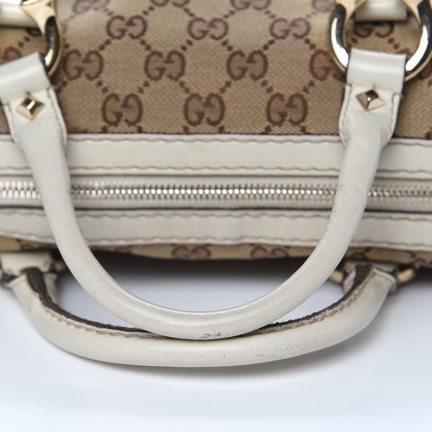 Gucci Monogram Equestrian Horseshoe Bowler White 12 of 19