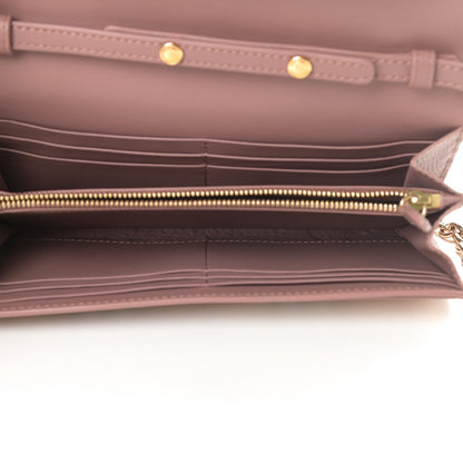 Burberry Haymarket Check Henley Wallet On Chain Dusty Pink 5 of 11