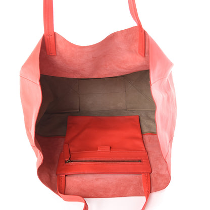 Celine Lambksin Horizontal Bi-Cabas Primary Red 4 of 8