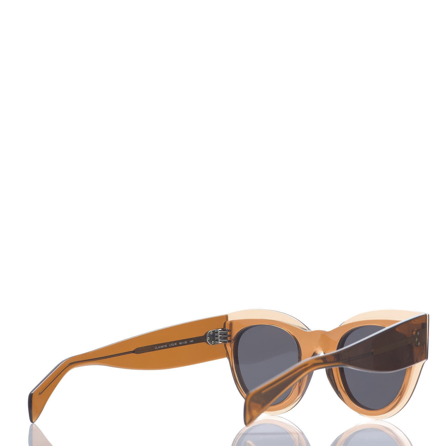 Celine Acetate Petra Sunglasses CL41447/S Transparent Orange 4 of 6