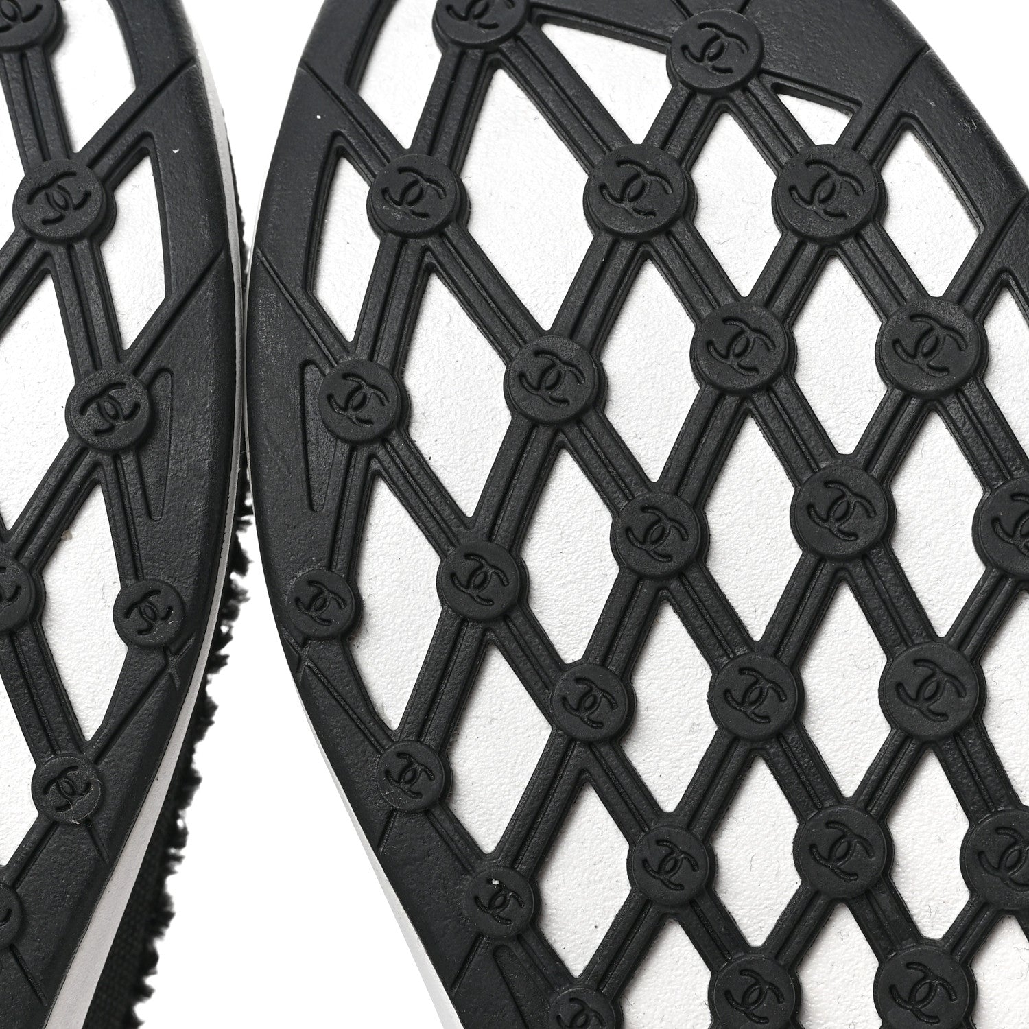 Chanel Fabric Logo Sneakers 37 Navy Black 6 of 8
