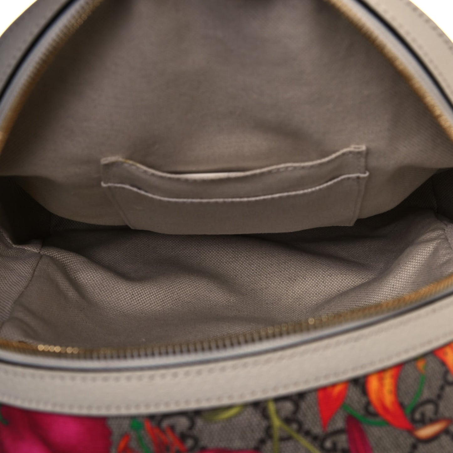 GG Supreme Monogram Flora Web Small Ophidia Day Backpack White