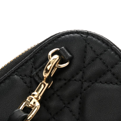 Christian Dior Lambskin Cannage Lady Dior Phone Holder Black 11 of 12