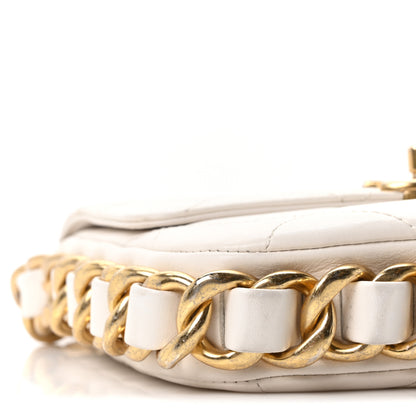 Chanel Calfskin Quilted Small Framing Chain Flap Bag White 9 of 10
